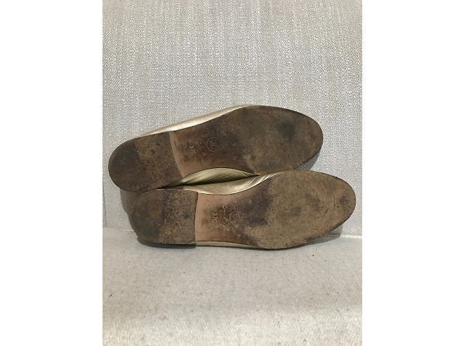 Timeless CHANEL Bailarinas T.UE 37 cuero Dorado - vista 8