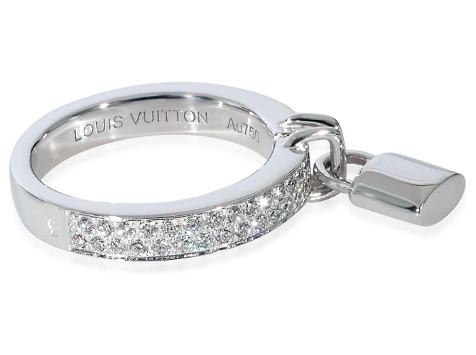 Anello Lockit Louis Vuitton 18K oro bianco 0.40 ctw Rosa - vista 3