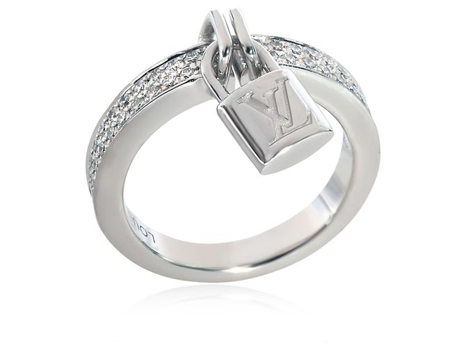 Anello Lockit Louis Vuitton 18K oro bianco 0.40 ctw Rosa - vista 4