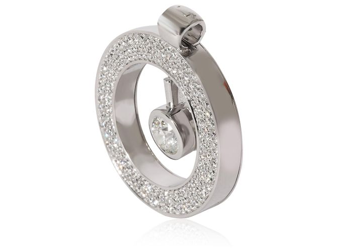 Ciondolo Roberto Coin Cento Diamond Enhancer in 18K oro bianco, 2.15 ctw. Marrone - vista 3