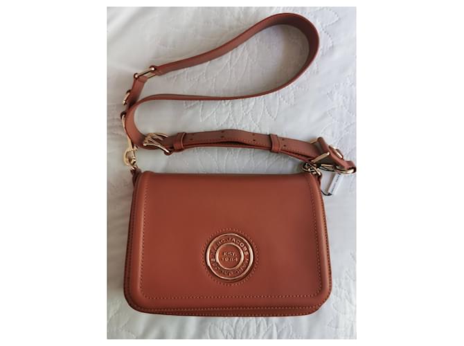 Borsa Messenger Marc Jacobs in Pelle Camel e Oro Marrone Caramello Gold hardware - vista 12