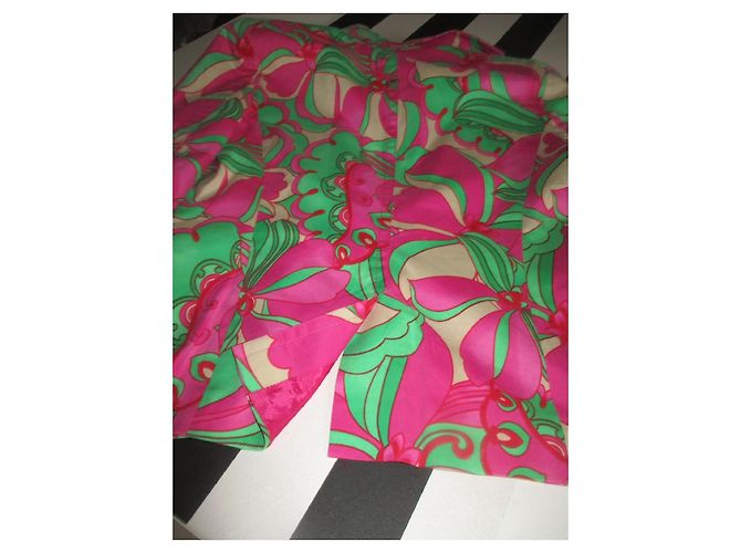 Terninho Escada Fuchsia Verde Branco Algodão Tamanho 38 Multicor - vista 3