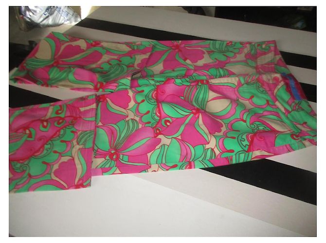 Terninho Escada Fuchsia Verde Branco Algodão Tamanho 38 Multicor - vista 4