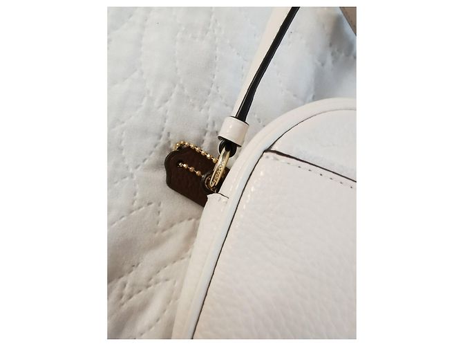 Borsa a tracolla Coach in pelle bianca ecru Beige Cachi Bianco sporco Marrone chiaro - vista 14