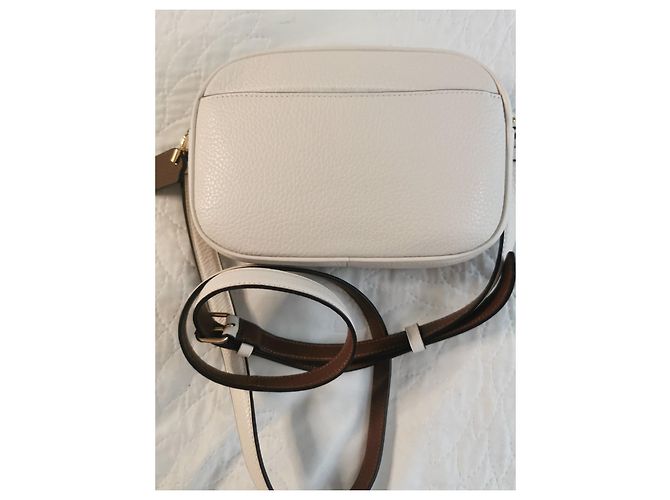 Borsa a tracolla Coach in pelle bianca ecru Beige Cachi Bianco sporco Marrone chiaro - vista 18