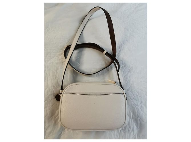 Borsa a tracolla Coach in pelle bianca ecru Beige Cachi Bianco sporco Marrone chiaro - vista 6