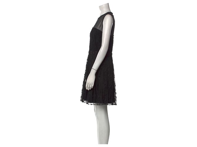 Diane Von Furstenberg vestido de encaje DvF Lise (como se ve en Sienna Miller) Negro - vista 2