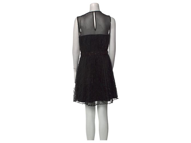 Diane Von Furstenberg vestido de encaje DvF Lise (como se ve en Sienna Miller) Negro - vista 3