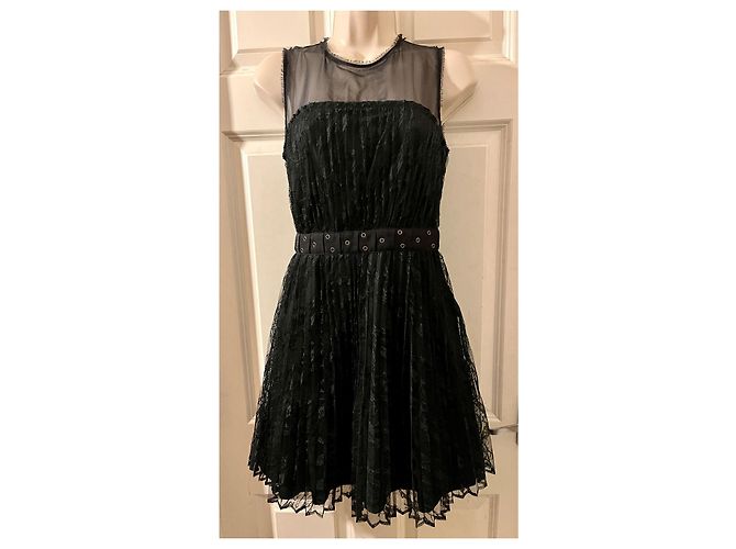 Diane Von Furstenberg vestido de encaje DvF Lise (como se ve en Sienna Miller) Negro - vista 4