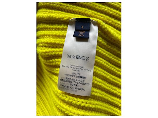 Louis Vuitton Rollkragenpullover mit grobem Rippstrick-Schlitz, Gelb - Ansicht 6