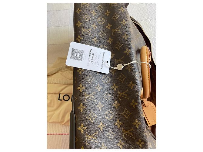 Borsa da viaggio Louis Vuitton Horizon 55 Marrone in Tela - vista 12