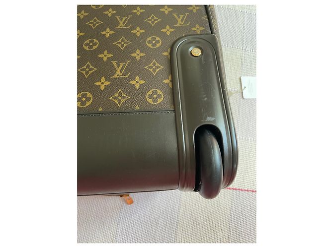 Borsa da viaggio Louis Vuitton Horizon 55 Marrone in Tela - vista 13