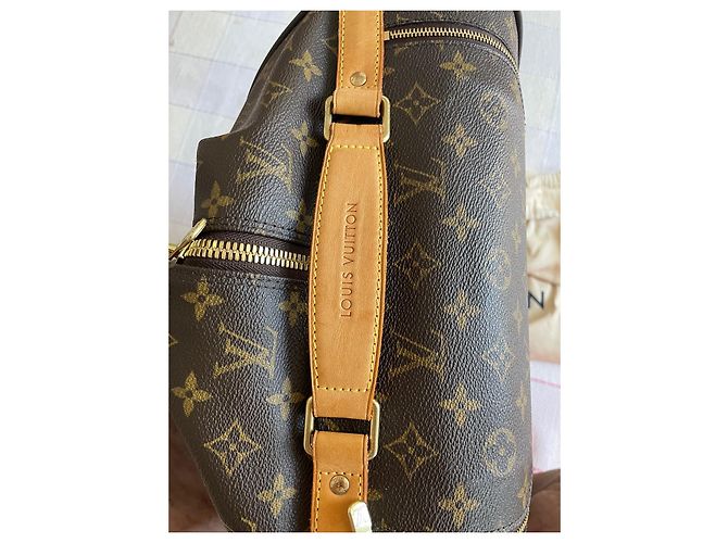 Borsa da viaggio Louis Vuitton Horizon 55 Marrone in Tela - vista 15