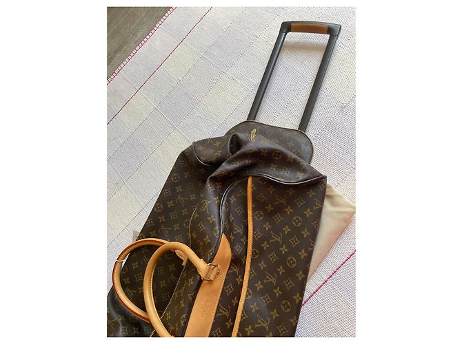 Borsa da viaggio Louis Vuitton Horizon 55 Marrone in Tela - vista 17