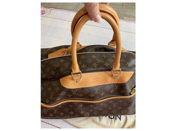 Borsa da viaggio Louis Vuitton Horizon 55 Marrone in Tela - vista 18