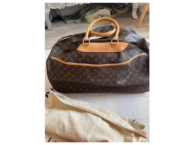 Borsa da viaggio Louis Vuitton Horizon 55 Marrone in Tela - vista 2