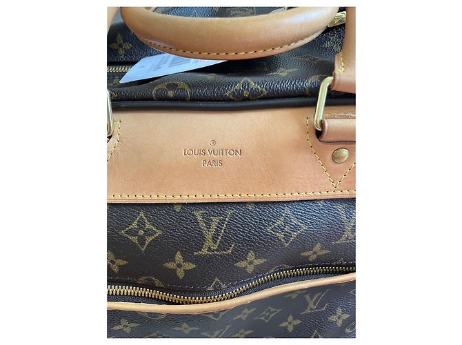 Borsa da viaggio Louis Vuitton Horizon 55 Marrone in Tela - vista 4