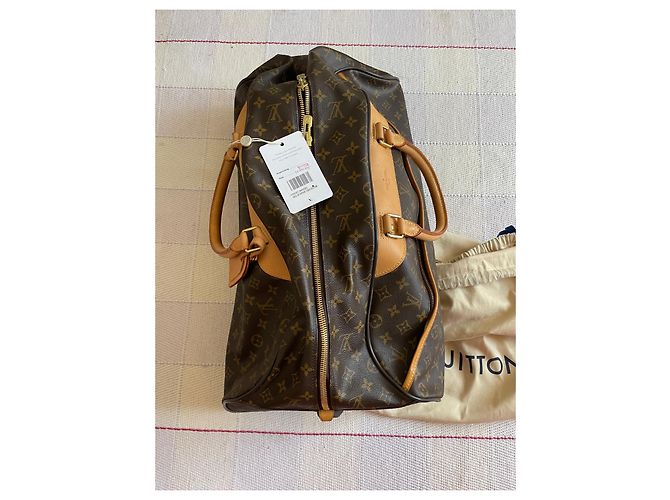 Borsa da viaggio Louis Vuitton Horizon 55 Marrone in Tela - vista 5