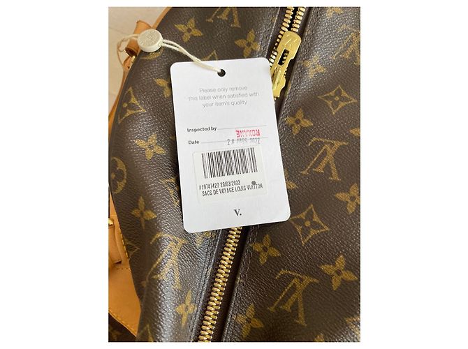 Borsa da viaggio Louis Vuitton Horizon 55 Marrone in Tela - vista 8