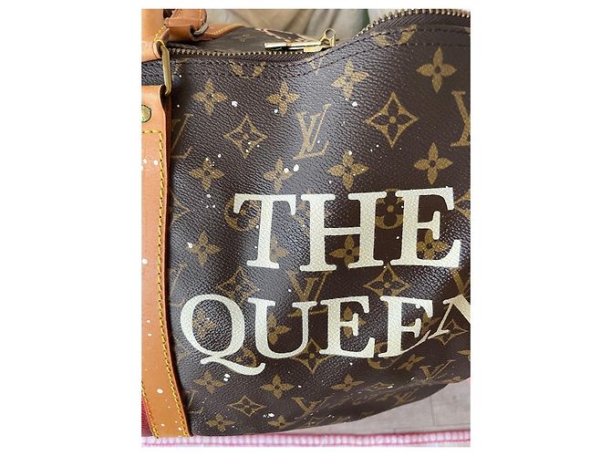 Louis Vuitton Keepall dio salvi la regina Marrone scuro - vista 7