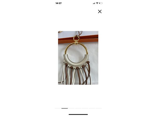 Hermès Anate swift beau loop oro Blanco Dorado - vista 2