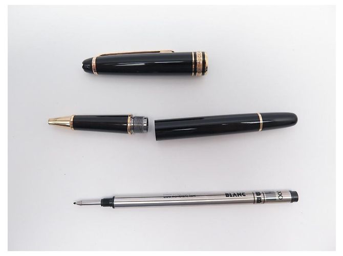 MONTBLANC MEISTERSTÜCK PENNA ROLLER CLASSICA ORO MB12890 Penna Nero - vista 11