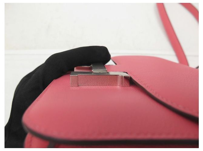 Hermès NUOVA BORSA A MANO HERMES MINI CONSTANCE III 18 PELLE EVERCOLOR ROSE AZALEE Rosa - vista 18