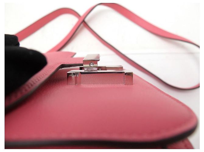 Hermès NUOVA BORSA A MANO HERMES MINI CONSTANCE III 18 PELLE EVERCOLOR ROSE AZALEE Rosa - vista 19
