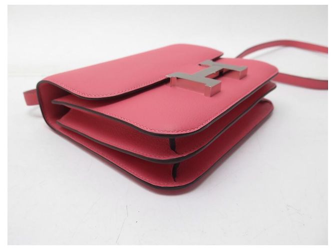 Hermès NUOVA BORSA A MANO HERMES MINI CONSTANCE III 18 PELLE EVERCOLOR ROSE AZALEE Rosa - vista 3