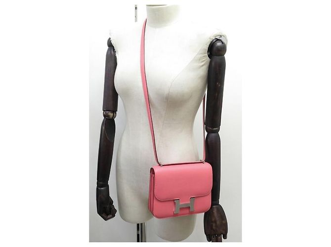 Hermès NUOVA BORSA A MANO HERMES MINI CONSTANCE III 18 PELLE EVERCOLOR ROSE AZALEE Rosa - vista 7