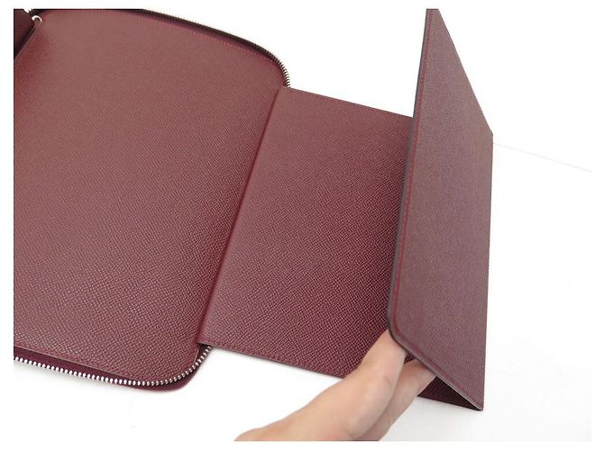 Hermès NUEVA FUNDA HERMES PARA IPAD E-ZIP EN CUERO EPSOM BURDEOS NUEVA FUNDA - vista 8