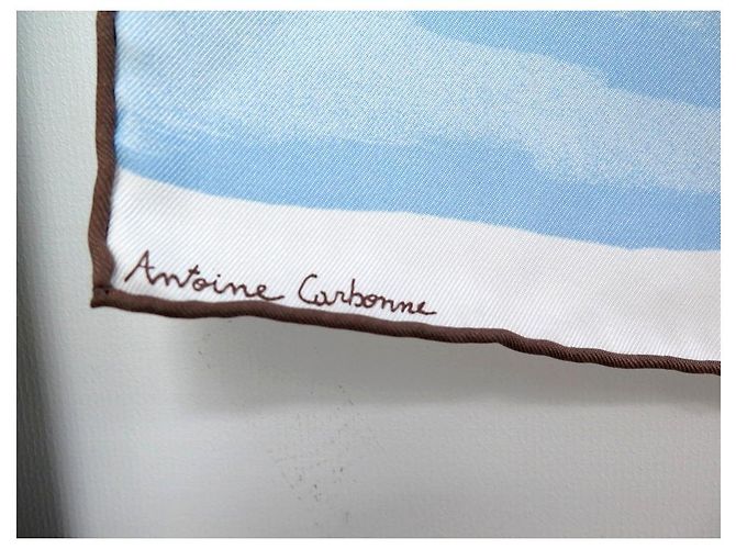 Hermès RARA SCIARPA HERMES ALLA FINE DEL MONDO CARBONNE CARRE 90 Sciarpa seta Multicolore - vista 4