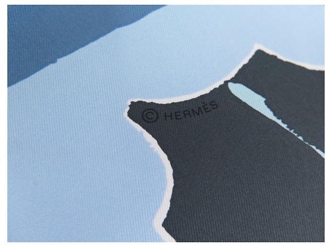 Hermès RARA SCIARPA HERMES ALLA FINE DEL MONDO CARBONNE CARRE 90 Sciarpa seta Multicolore - vista 5