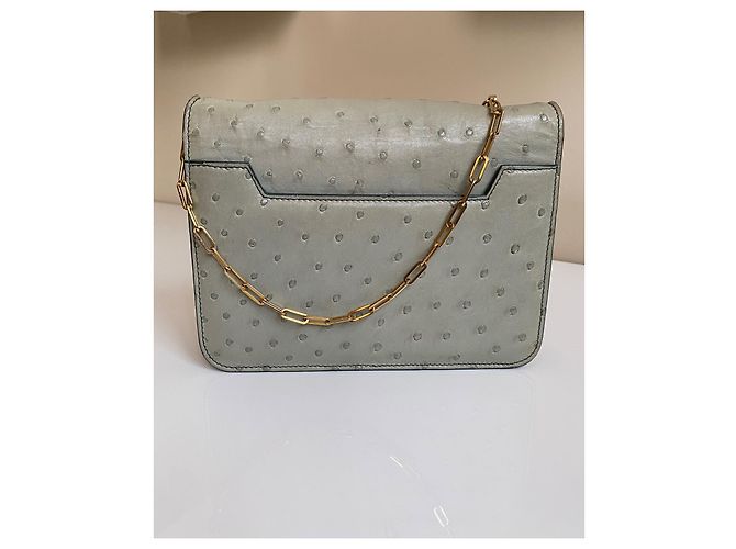 Borsa a Spalla Tom Ford Natalia Pelle di Struzzo Menta - vista 2