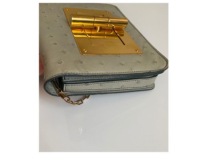 Borsa a Spalla Tom Ford Natalia Pelle di Struzzo Menta - vista 6