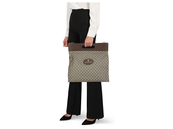 Borsa a tracolla Gucci Soft GG Supreme marrone - vista 14