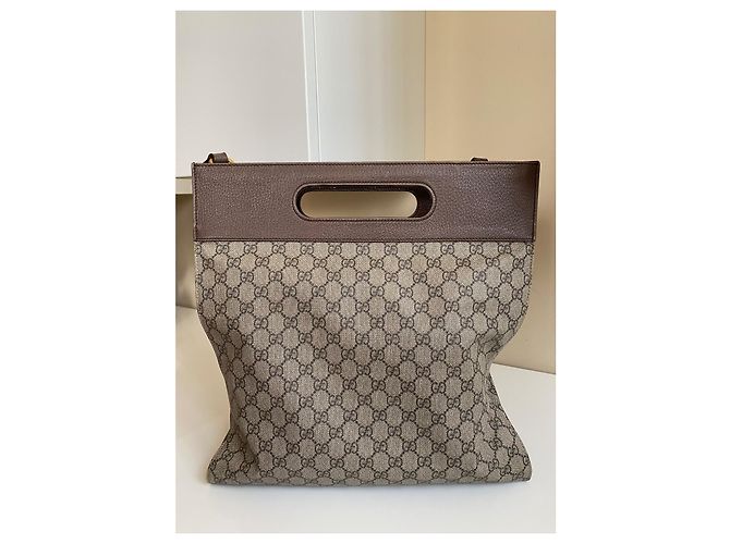 Borsa a tracolla Gucci Soft GG Supreme marrone - vista 2
