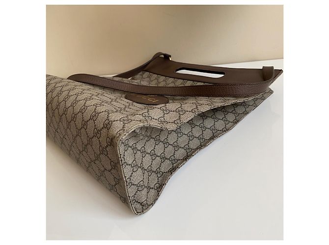 Borsa a tracolla Gucci Soft GG Supreme marrone - vista 4