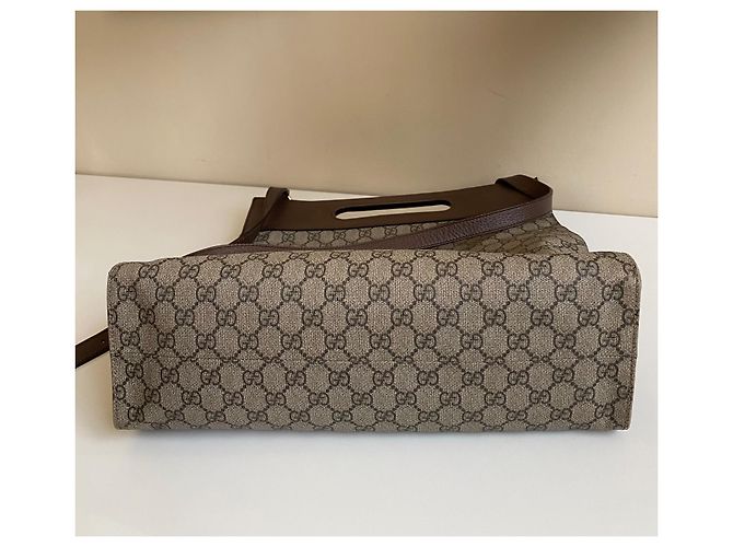 Borsa a tracolla Gucci Soft GG Supreme marrone - vista 5