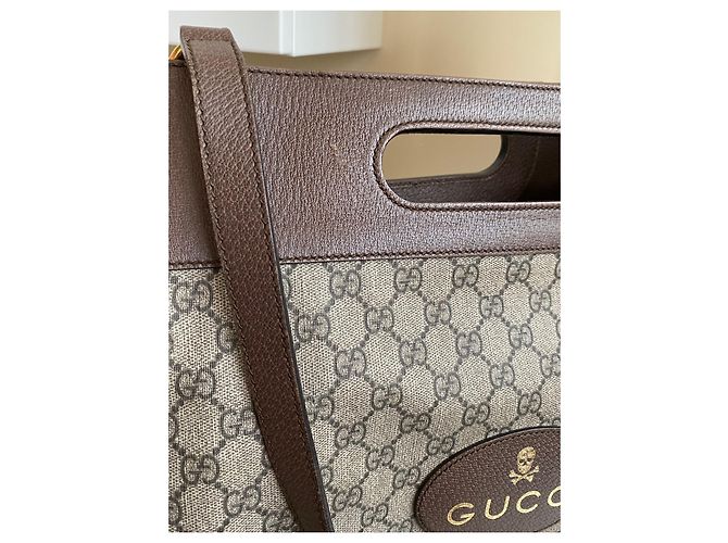 Borsa a tracolla Gucci Soft GG Supreme marrone - vista 8