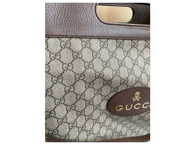 Borsa a tracolla Gucci Soft GG Supreme marrone - vista 9