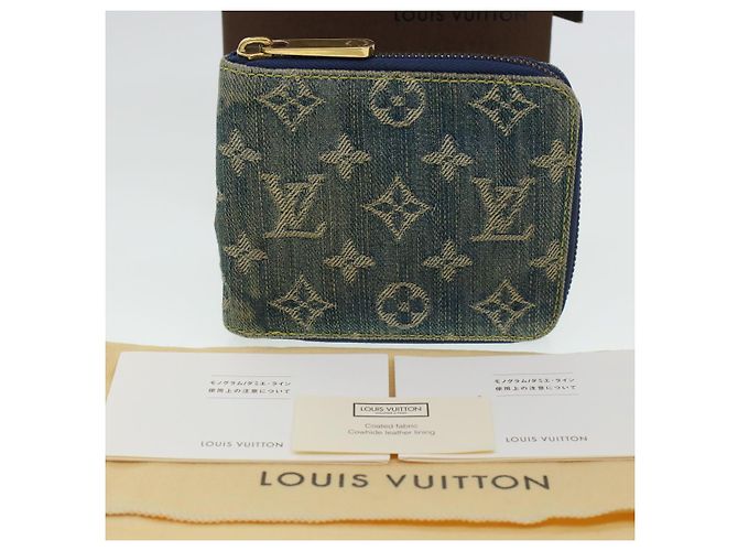 LOUIS VUITTON Monogram Denim Mini Zippy Wallet Portemonnaie Blau M95342 Auth ar9433b - Ansicht 12