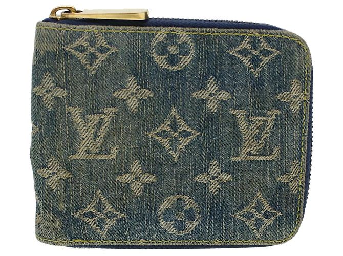 LOUIS VUITTON Monogram Denim Mini Zippy Wallet Portemonnaie Blau M95342 Auth ar9433b - Ansicht 13
