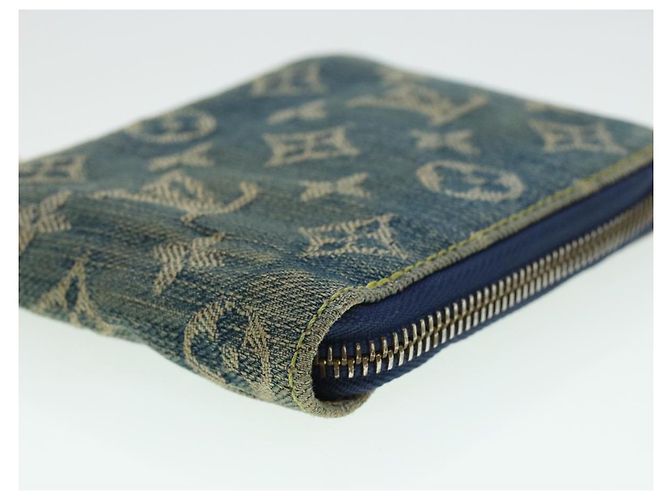 LOUIS VUITTON Monogram Denim Mini Zippy Wallet Portemonnaie Blau M95342 Auth ar9433b - Ansicht 14