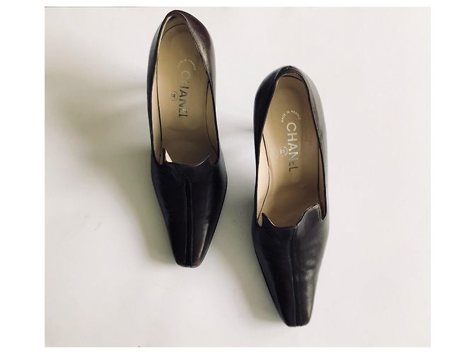 Chanel Tacchi mocassino marrone scuro - vista 17