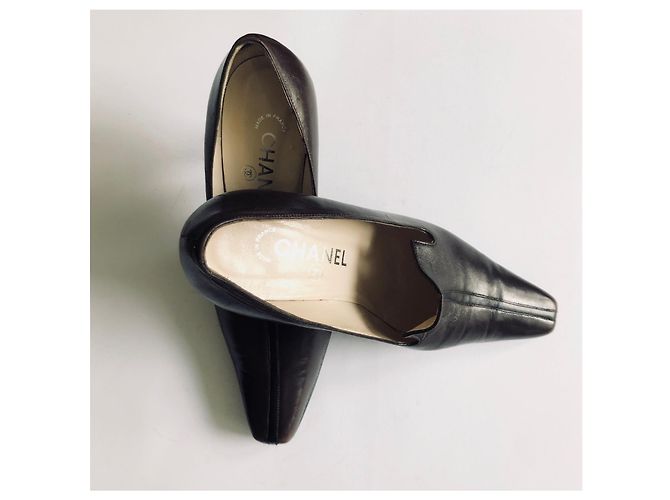 Chanel Tacchi mocassino marrone scuro - vista 20