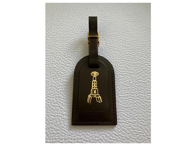 Etichetta bagaglio Louis Vuitton Paris reversibile marrone - vista 2
