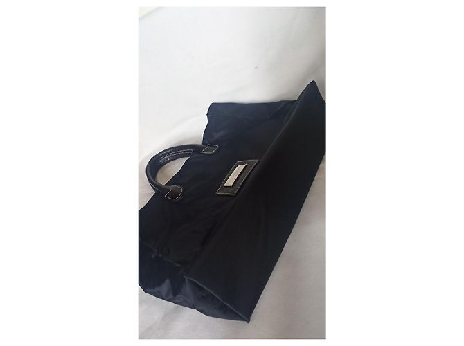 Franck Namani XXL Tote Bag Navy Blue Canvas Leder Marineblau - Ansicht 5
