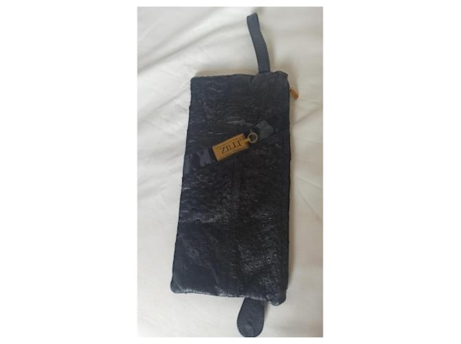 Pochette Zilli in pelle nera Nero - vista 4