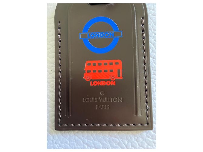 Ciondolo Louis Vuitton London Tag in Pelle Multicolore - vista 3